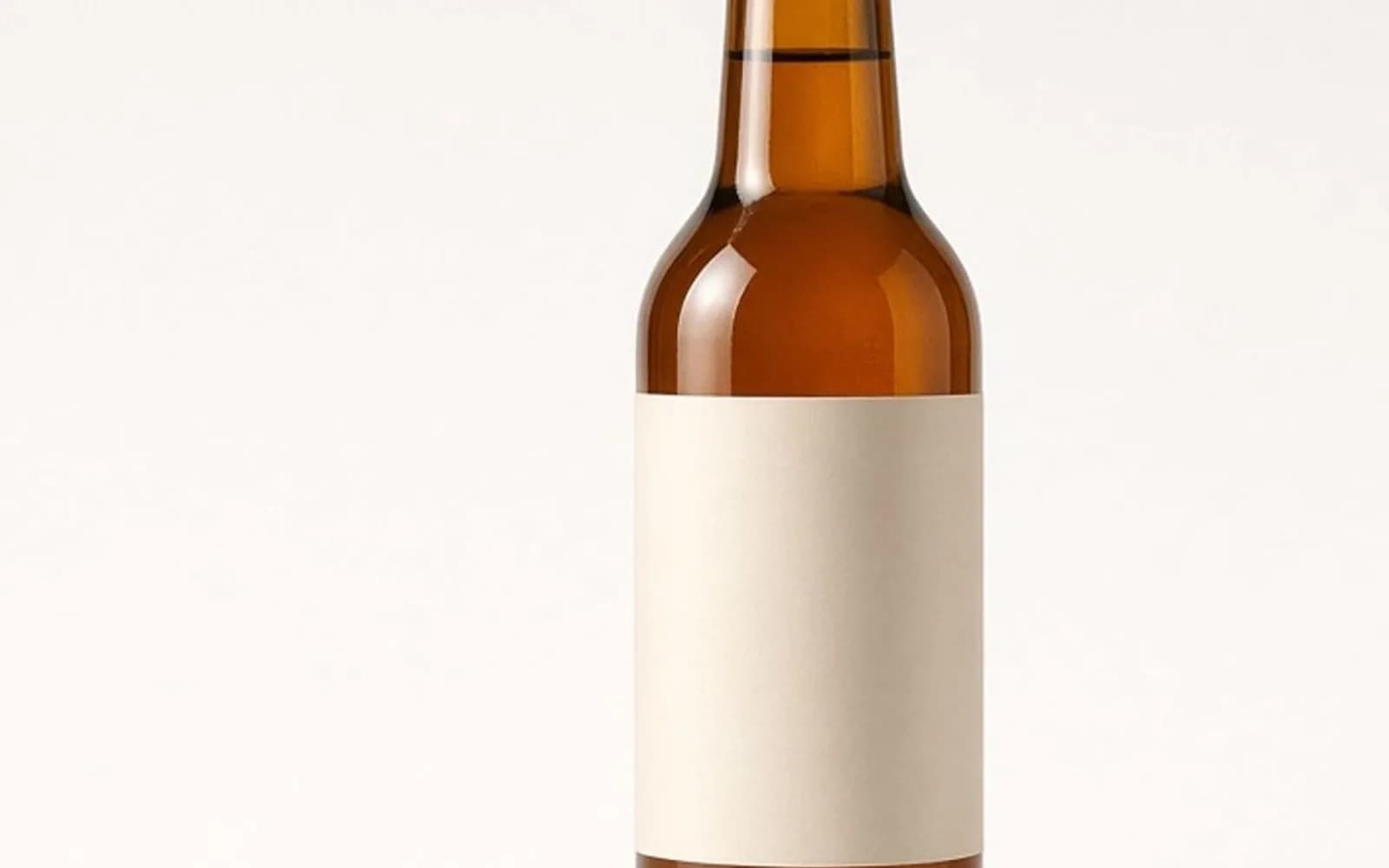 The same crop of an amber bottle on a white board without the haze damage, kept for comparison.