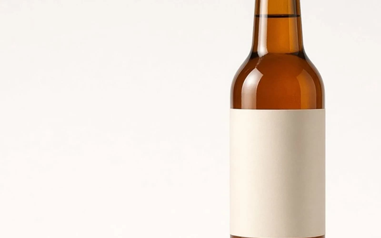 The same crop of an amber bottle on a white board without the haze damage, kept for comparison.