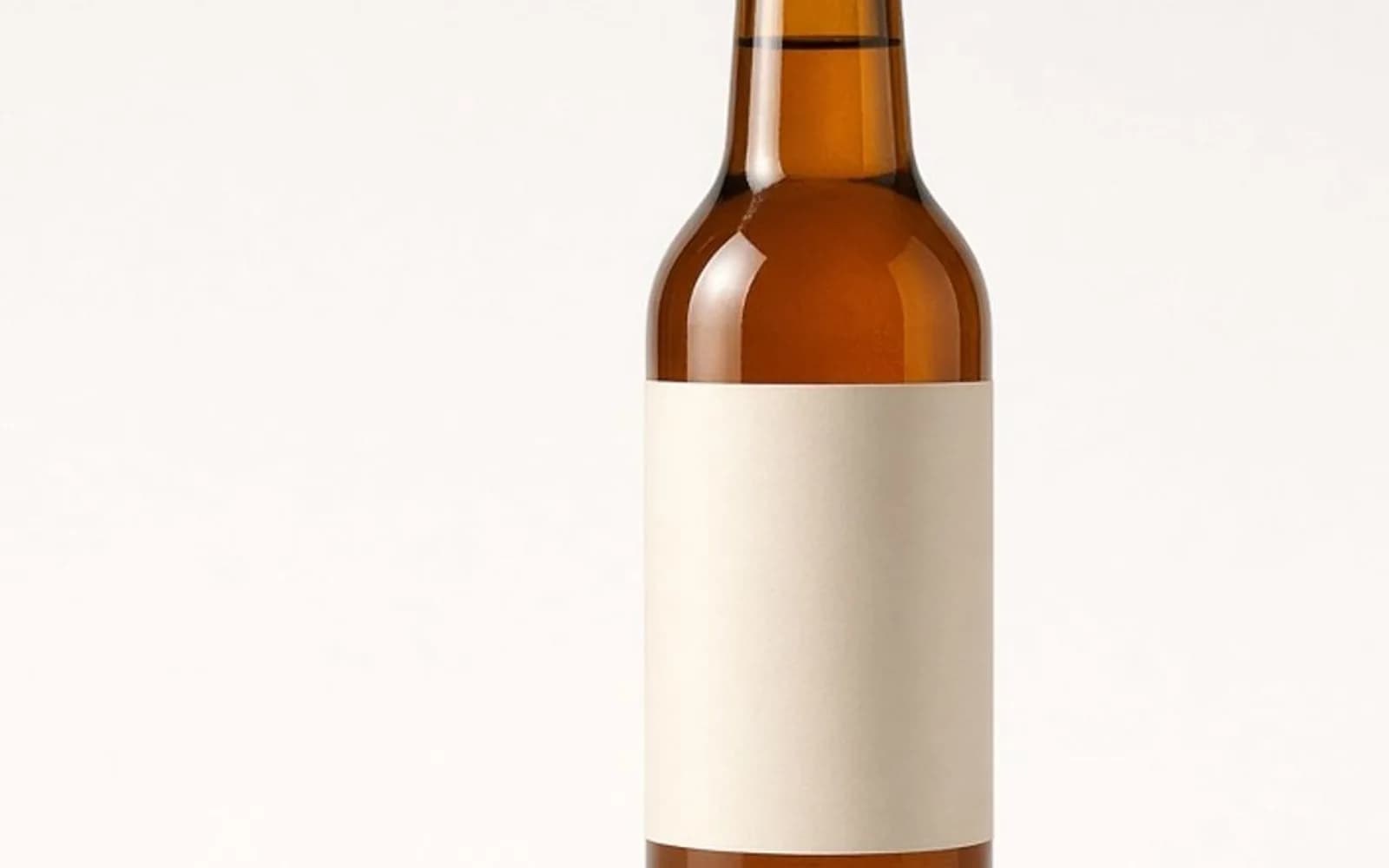 The same crop of an amber bottle on a white board without the haze damage, kept for comparison.