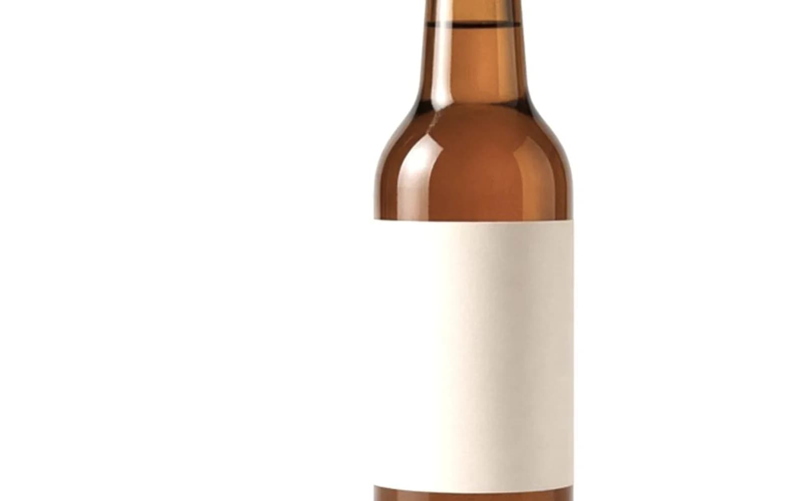 Close crop of an amber bottle on a white board with haze damage, the problem this guide is measuring.