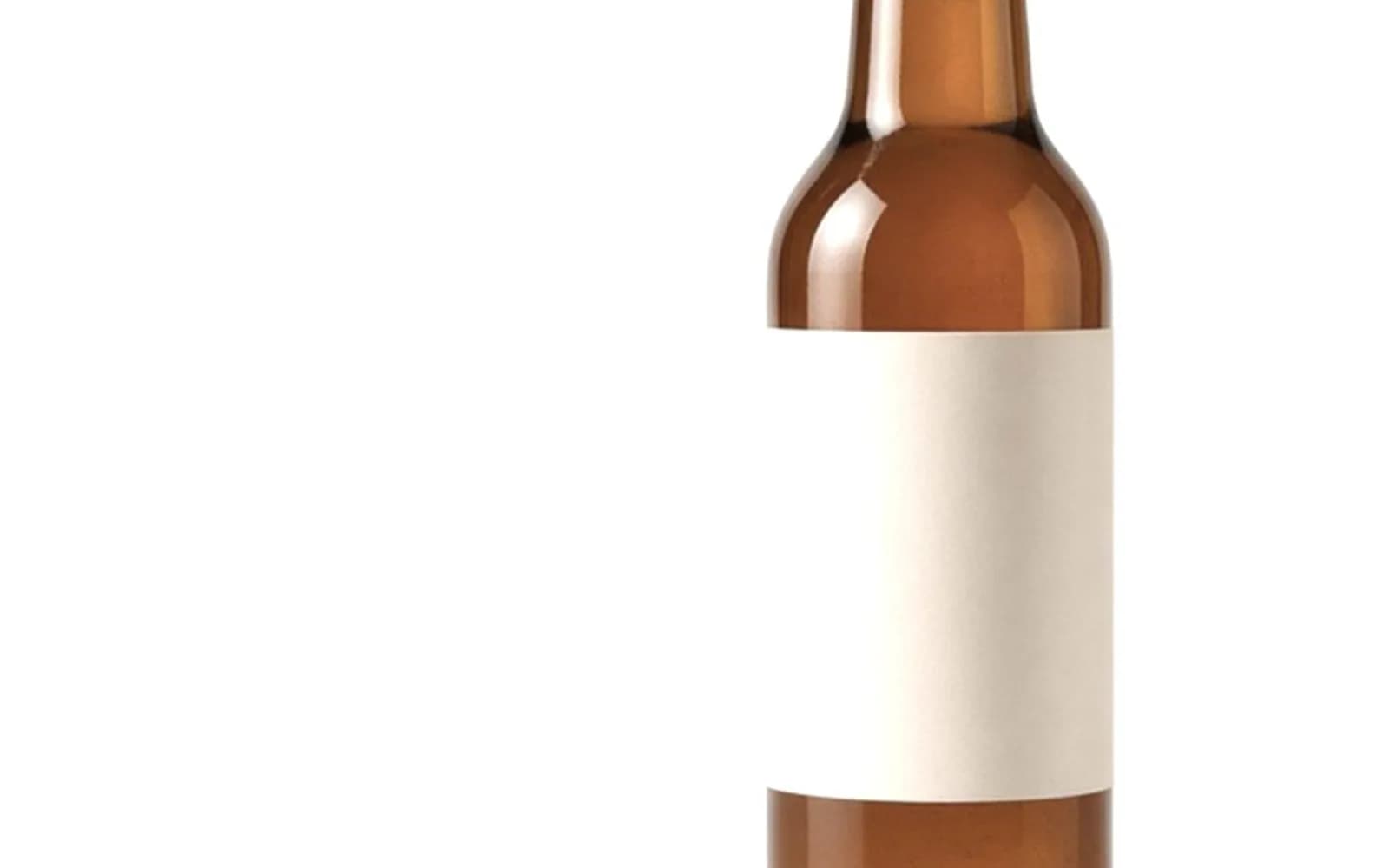 Close crop of an amber bottle on a white board with haze damage, the problem this guide is measuring.